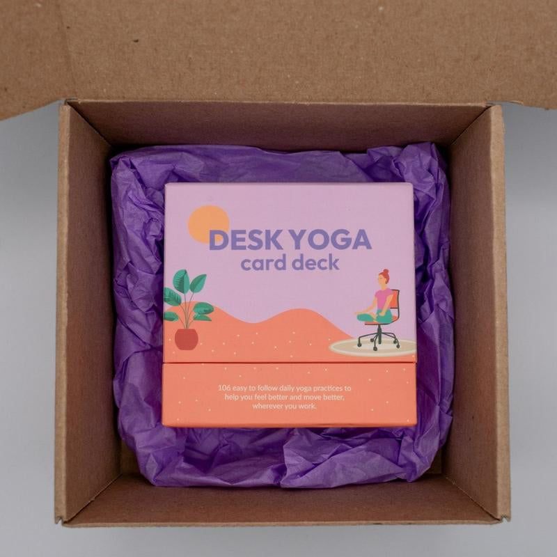 Desk Yoga Cards - Set of 106 Yoga Cards for Stress Relief, Relaxation, and Mindfulness