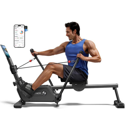 MERACH Sculls Rowing Machines for Home, Magnetic Rowing Machine with 16-Level, Simulate Real Row, Ultra-Quiet Rower, MERACH App and 1000+ Champion Coaching Course & Games